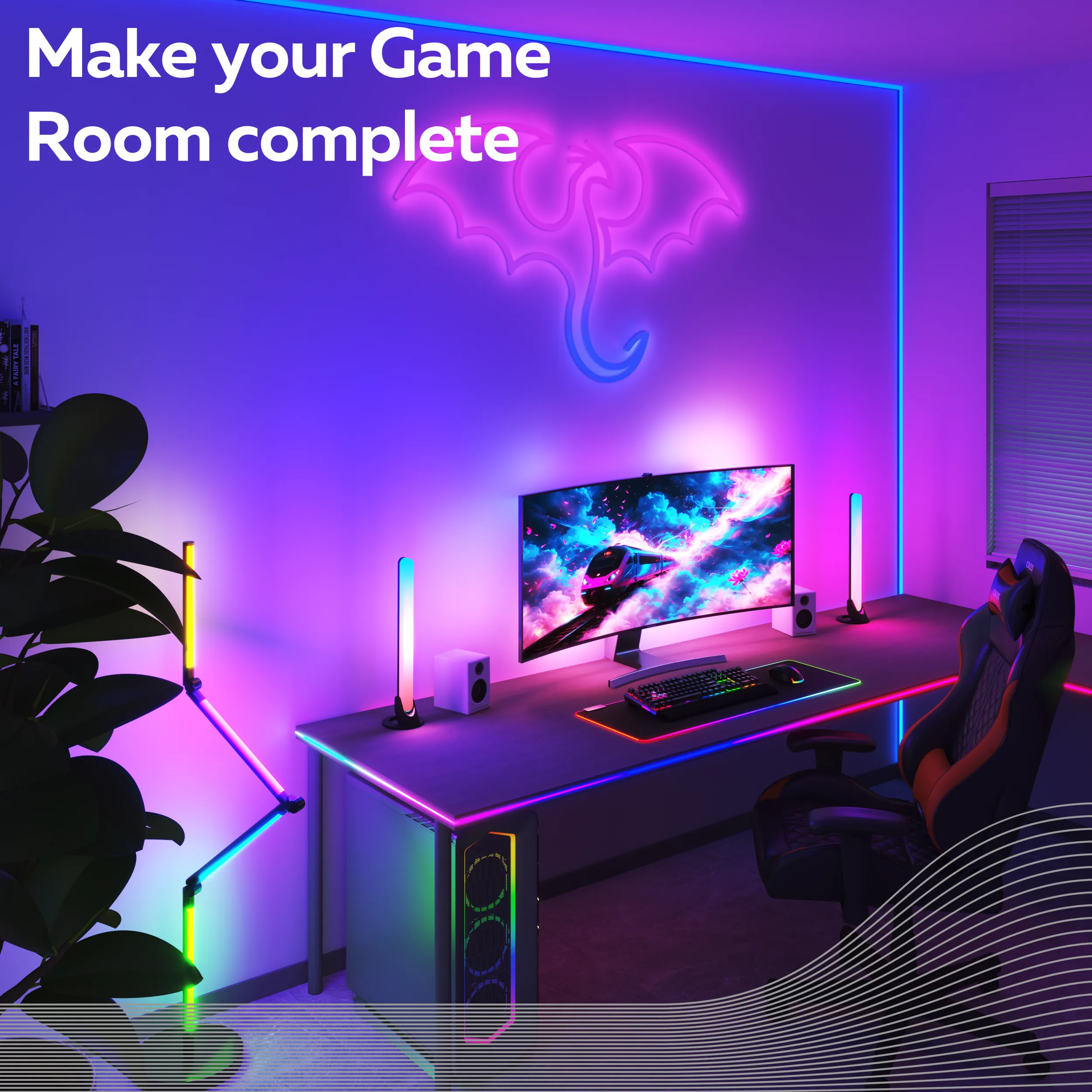 Calex Gaming Floorlamp - Razer Chroma Compatible - RGBIC