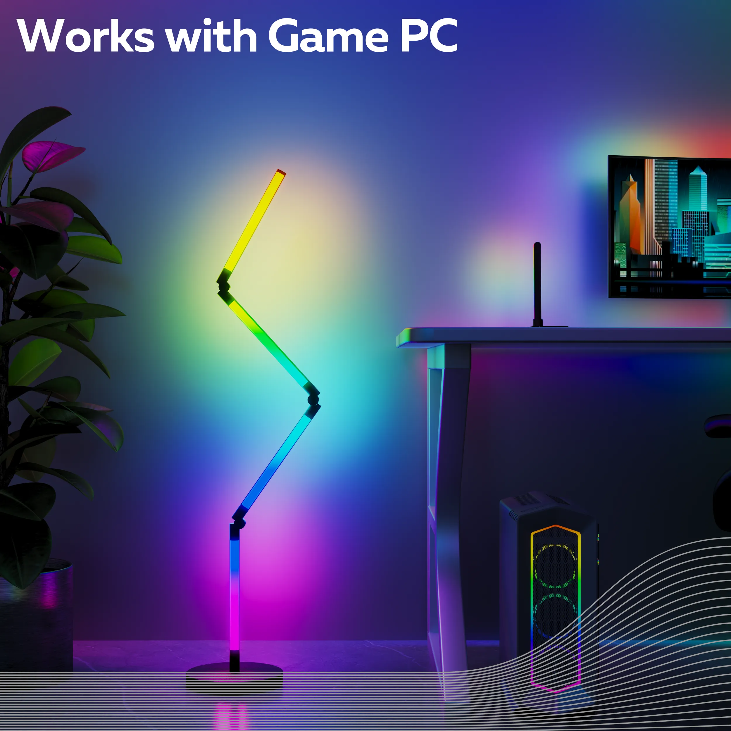 Calex Gaming Floorlamp - Razer Chroma Compatible - RGBIC