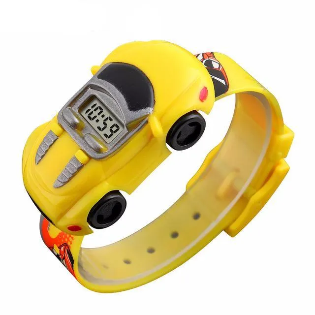 Cartoon Car Digital Watch