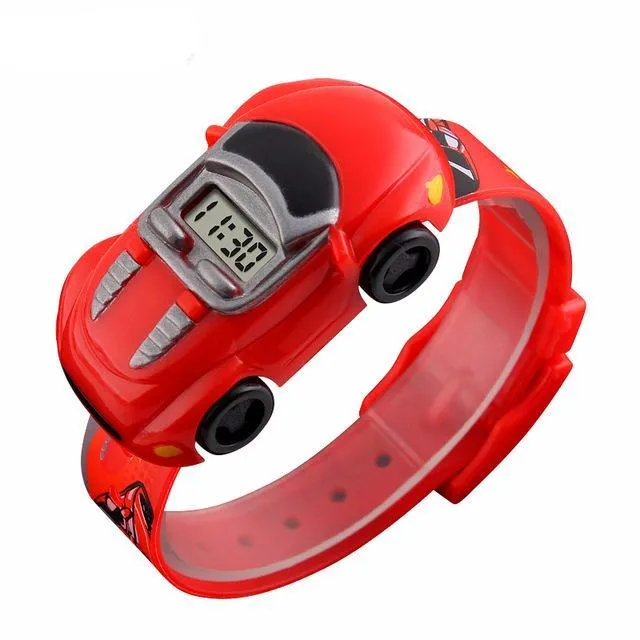 Cartoon Car Digital Watch