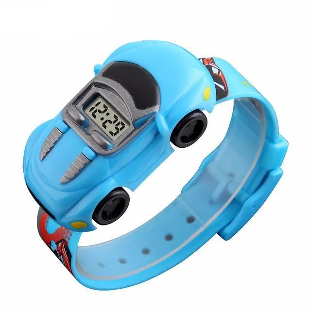 Cartoon Car Digital Watch