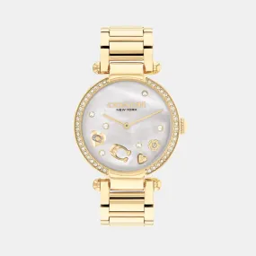 Cary Women Quartz White Mother Of Pearl Dial Analog Stainless Steel Watch 14504265