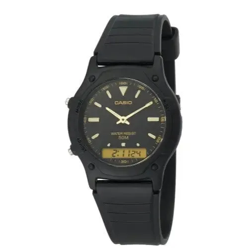 CASIO ANALOG DIGITAL MENS WATCH DUAL TIME AW49HE-1A