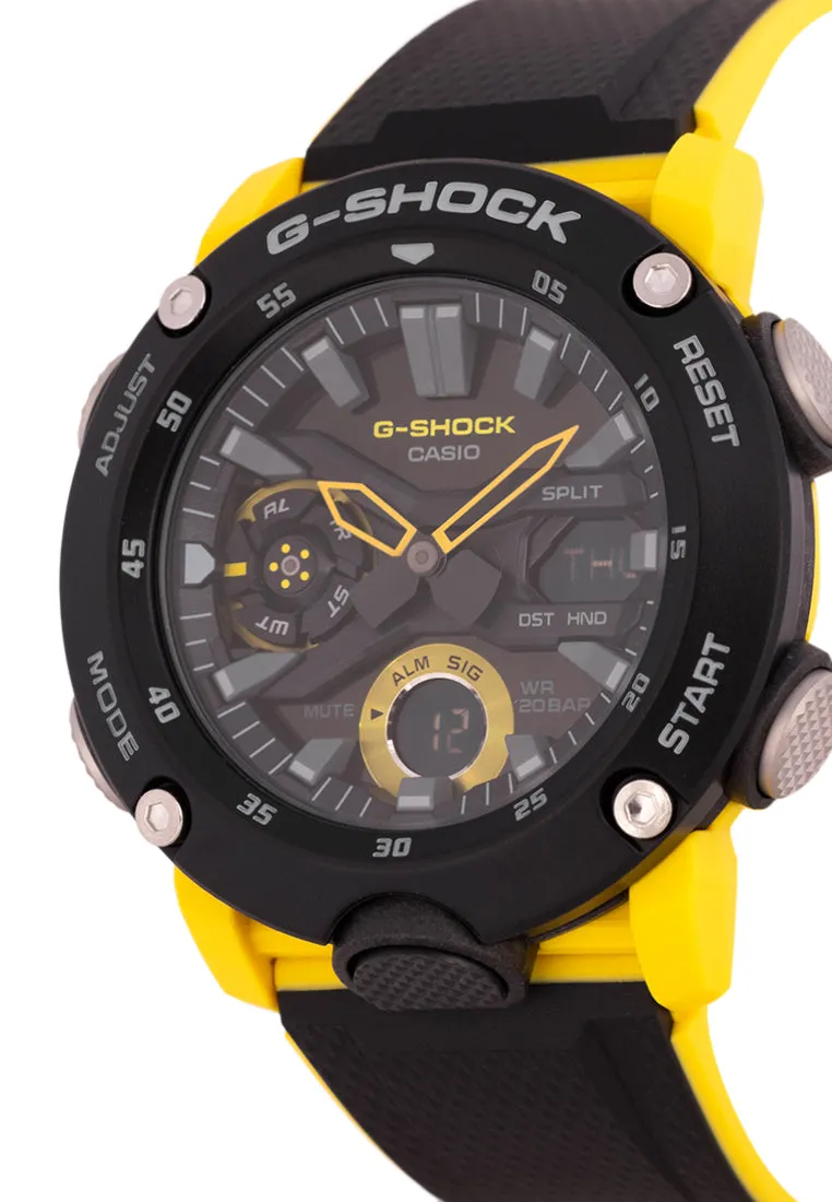 Casio G-shock GA-2000-1A9 Digital Analog Rubber Strap Watch for Men