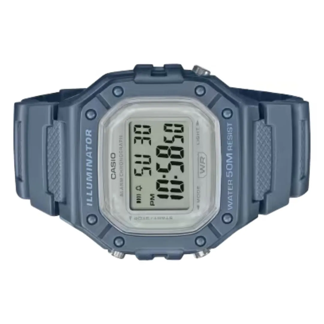 Casio Illuminator Digital Watch W-218HC-2AVDF