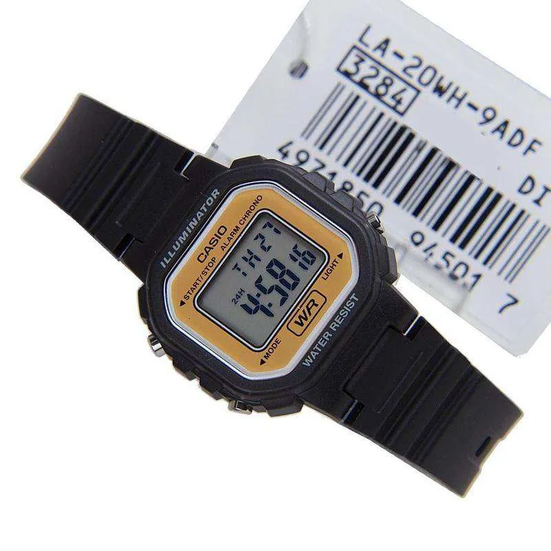 Casio LA-20WH-9ADF Black Resin Strap Watch for Women