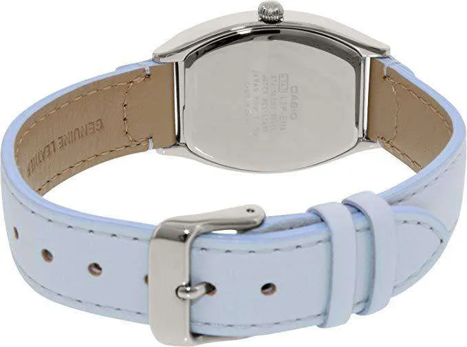 Casio LTP-E114L-2ADF Light Blue Leather Strap Watch for Women