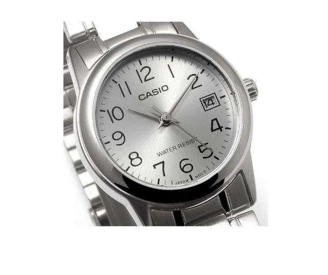 Casio LTP-V002D-7B Silver Stainless Steel Strap Watch for Women