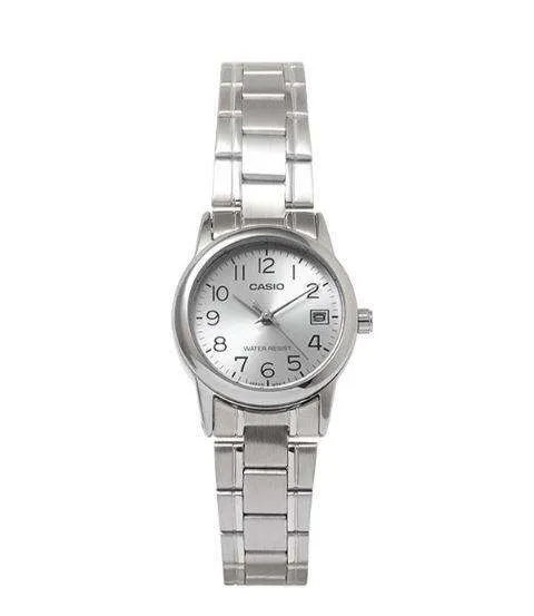 Casio LTP-V002D-7B Silver Stainless Steel Strap Watch for Women