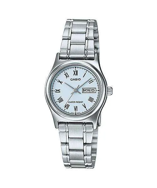 Casio LTP-V006D-2B Silver Stainless Steel Strap Watch for Women