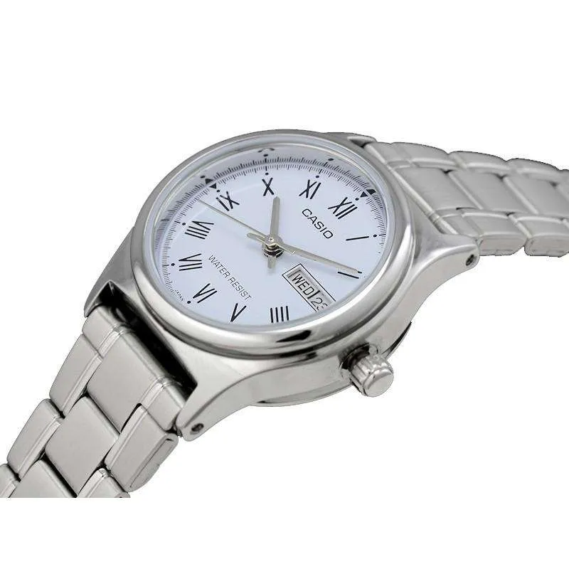 Casio LTP-V006D-2B Silver Stainless Steel Strap Watch for Women