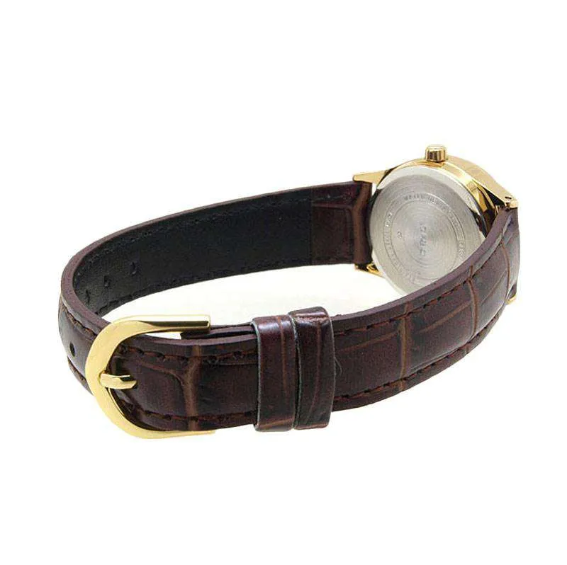 Casio LTP-V006GL-9B Brown Leather Strap Watch for Women