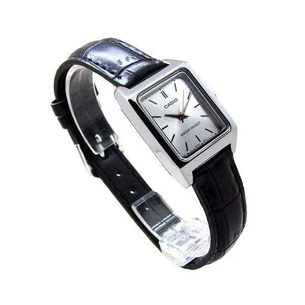 Casio LTP-V007L-7E1 Black Leather Watch for Women