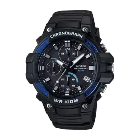 Casio MCW-110H-2AVDF Analog Chronograph Black Resin Strap Watch for Men