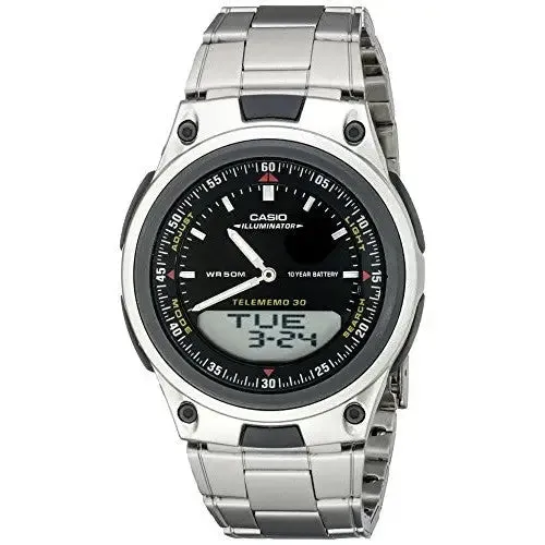 Casio Men's Analog Digital 30 Databank Watch AW80D-1