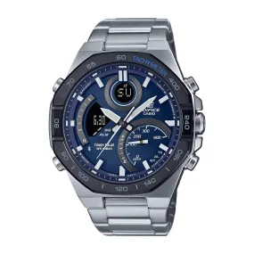 Casio Men's Watch - Edifice Blue Ana-Digi Dial Steel Bracelet Bluetooth | ECB950DB-2A