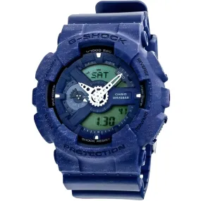 Casio Men's Watch - G-Shock Quartz Blue Resin Dial Strap Analog Digital | GA110HT-2A