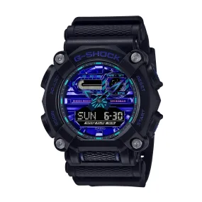 Casio Men's Watch - Virtual Blue World Timer Analog Digital Dial Strap | GA900VB-1A