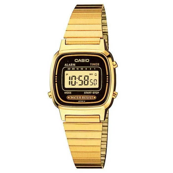 Casio Vintage LA670WGA-1D Gold Plated Watch for Women