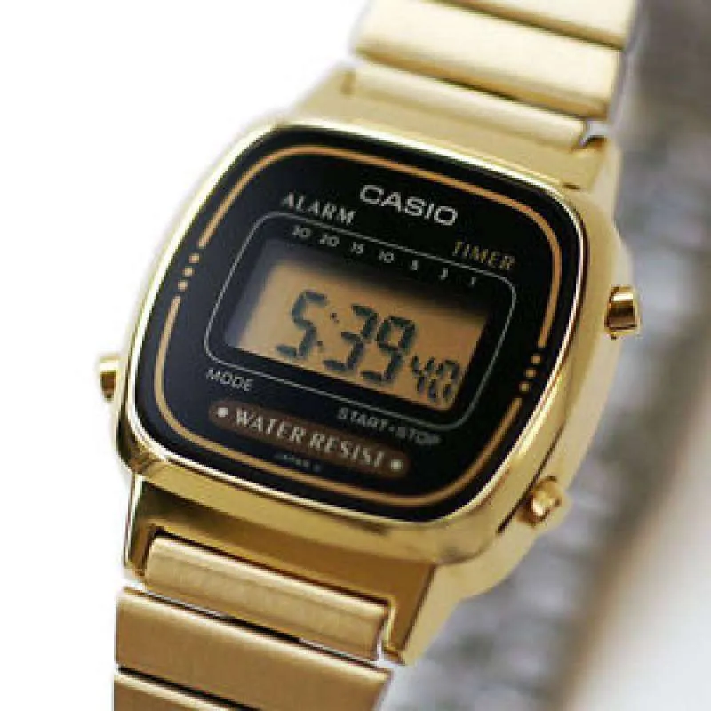 Casio Vintage LA670WGA-1D Gold Plated Watch for Women