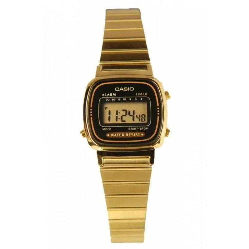 Casio Vintage LA670WGA-1D Gold Plated Watch for Women