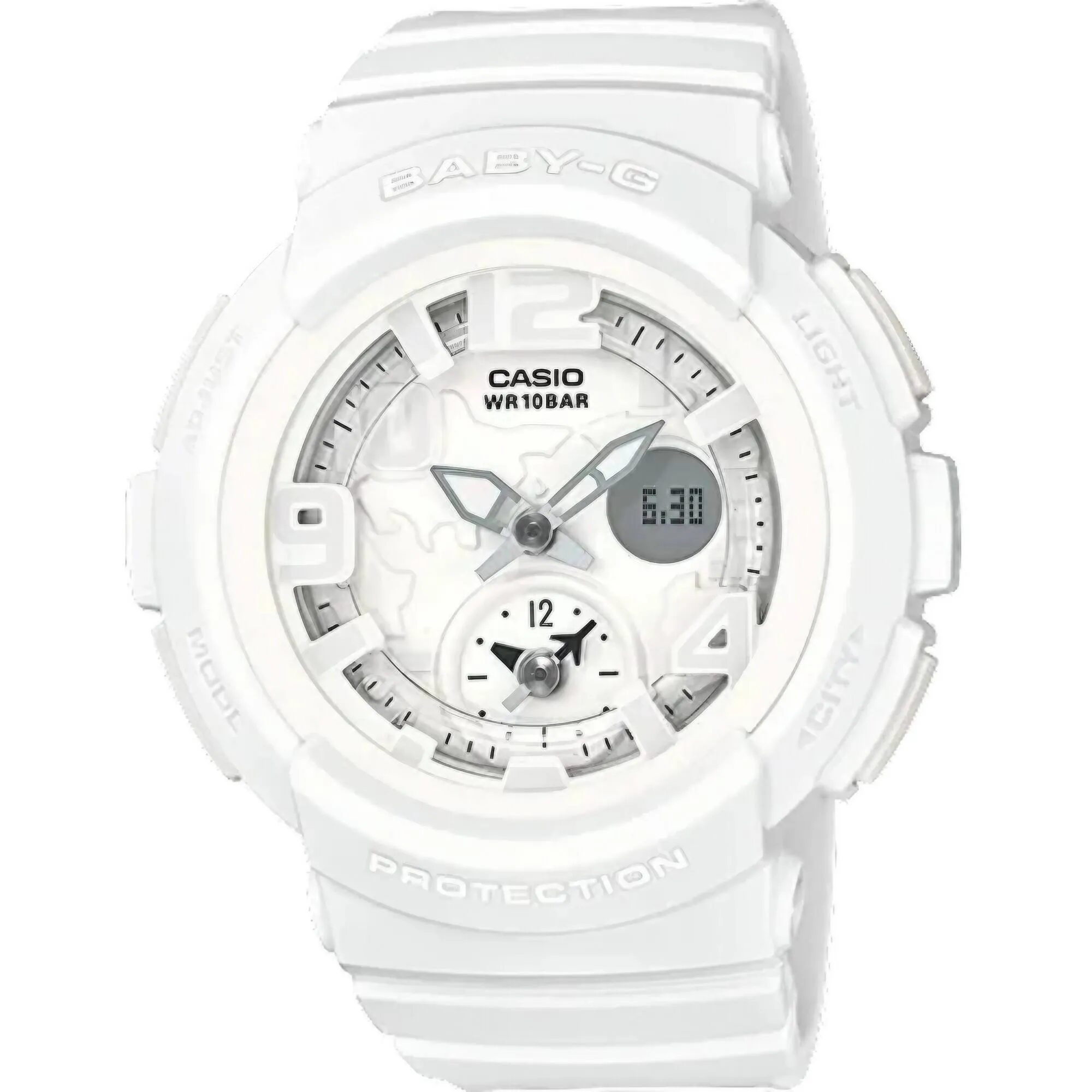 Casio Women's Watch - Baby-G Beach Traveler White Analog-Digital Dial | BGA190BC-7B