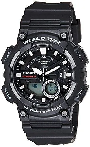 Casio Youth-Combination Analog-Digital Black Dial Men's Watch - AEQ-110W-1AVDF(AD207)