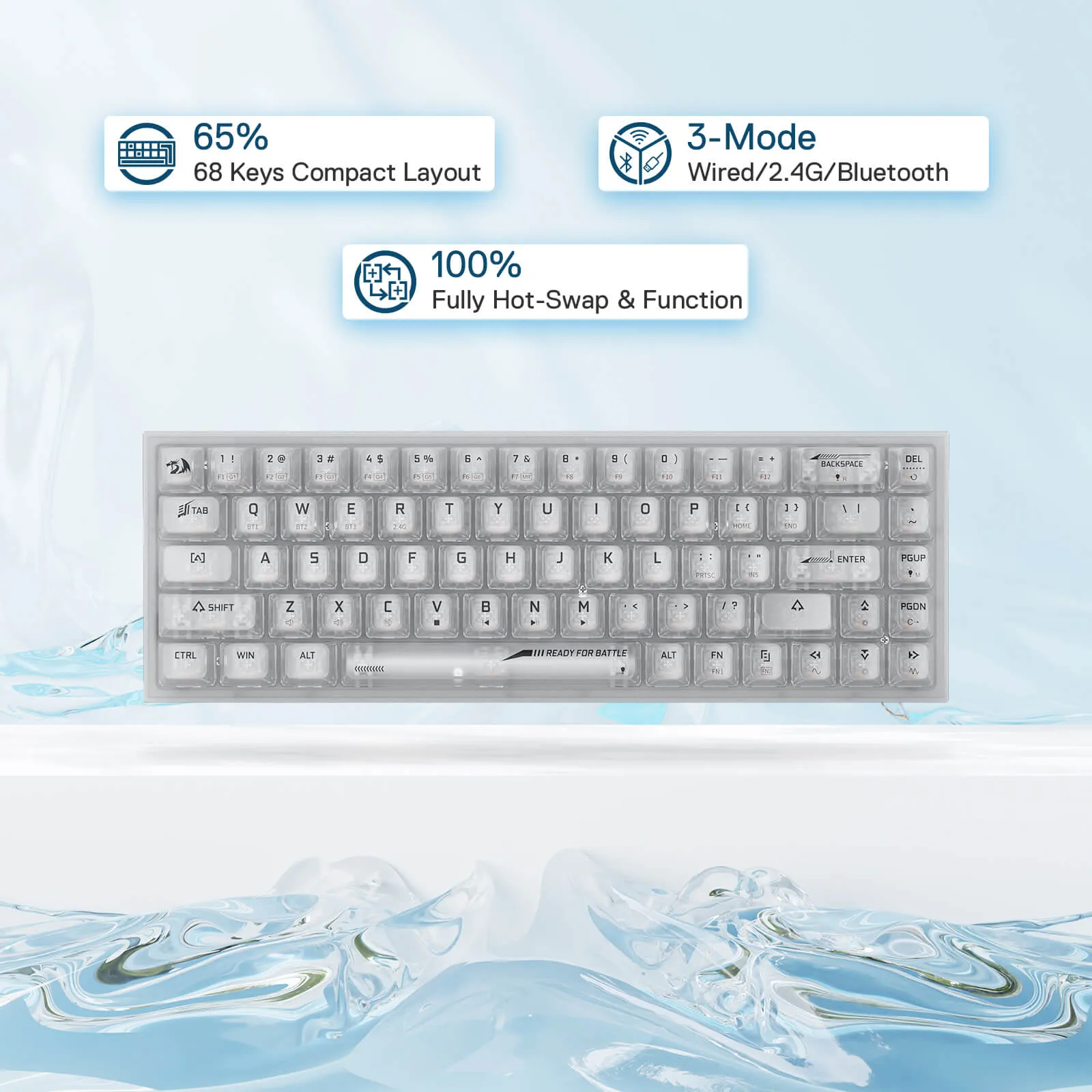 CASTOR K631 PRO Full-Transparent Mechanical Keyboard