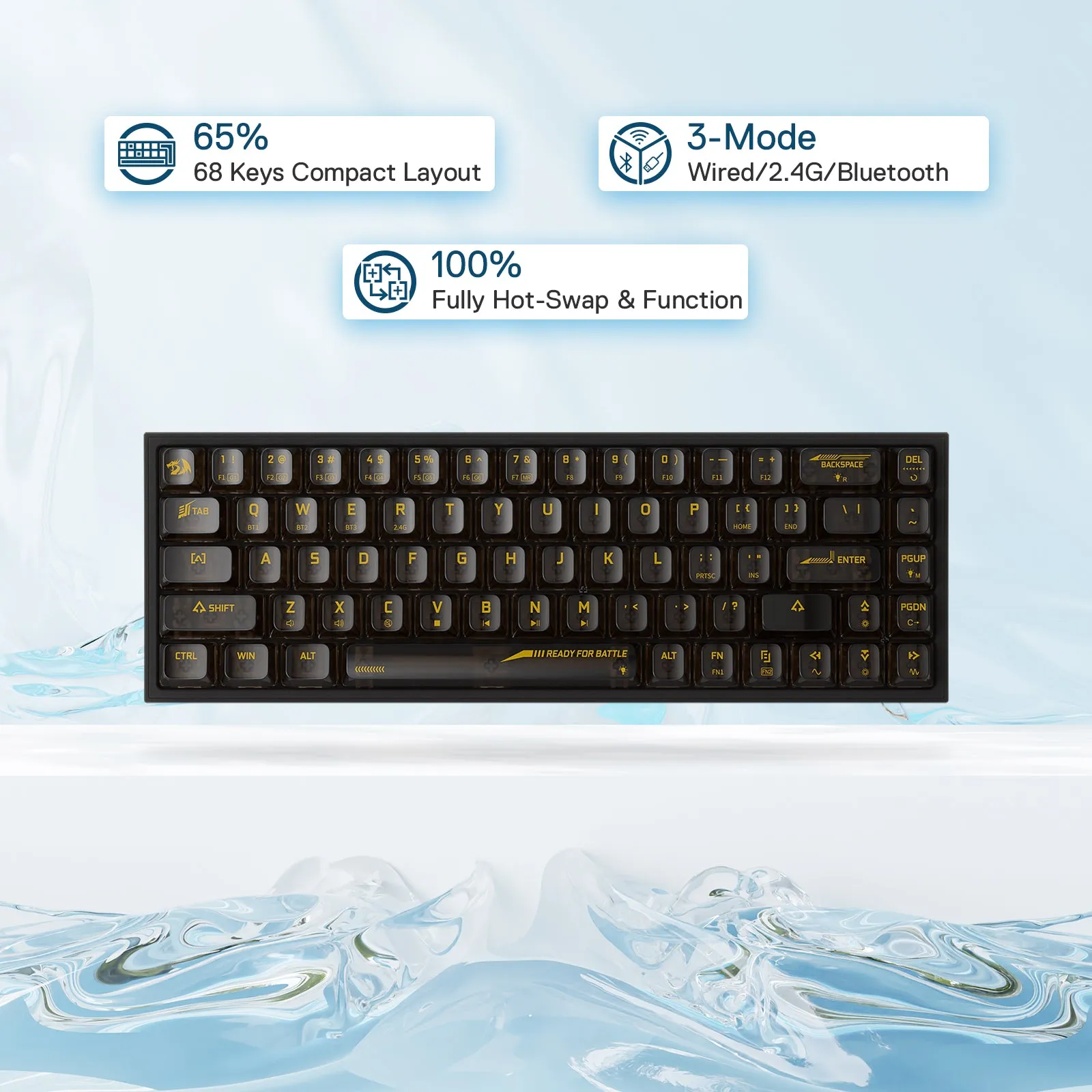 CASTOR K631 PRO Full-Transparent Mechanical Keyboard