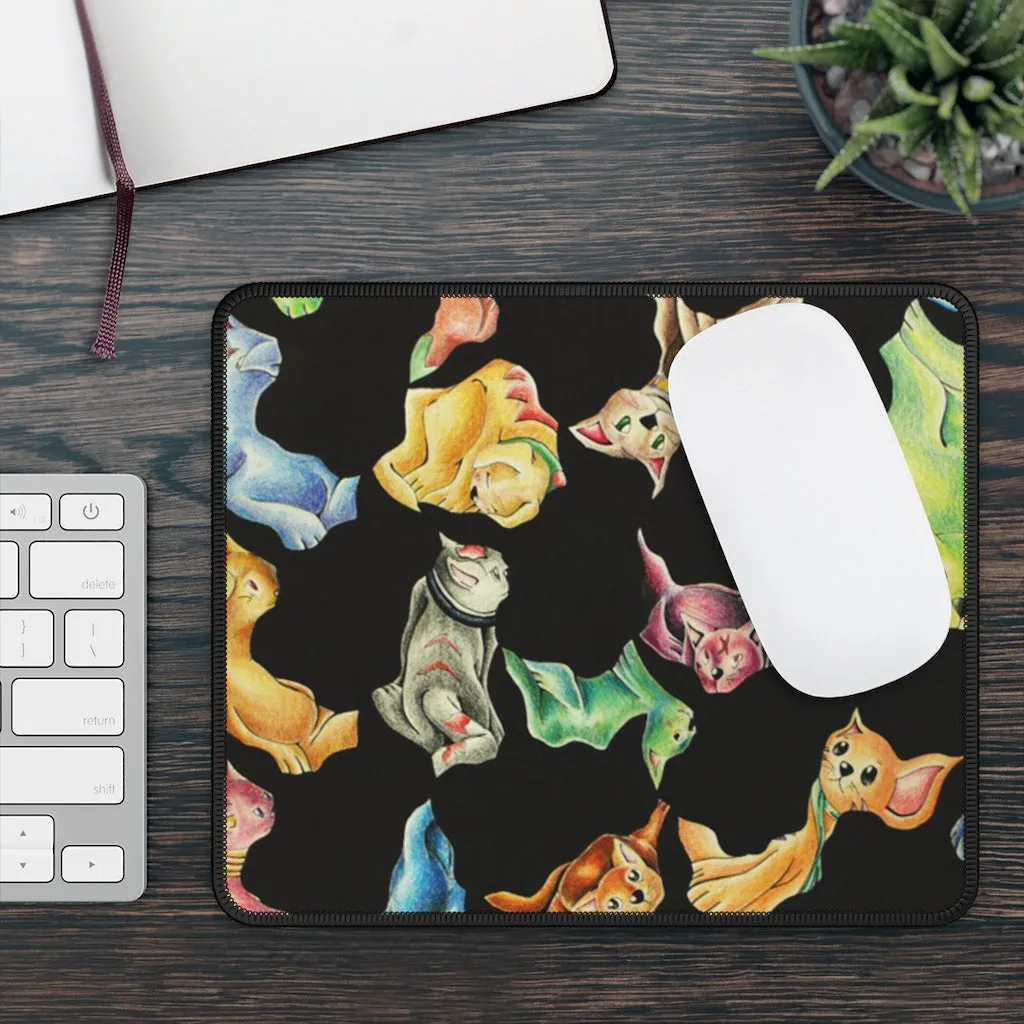 Cat Pattern Gaming Mouse Pad