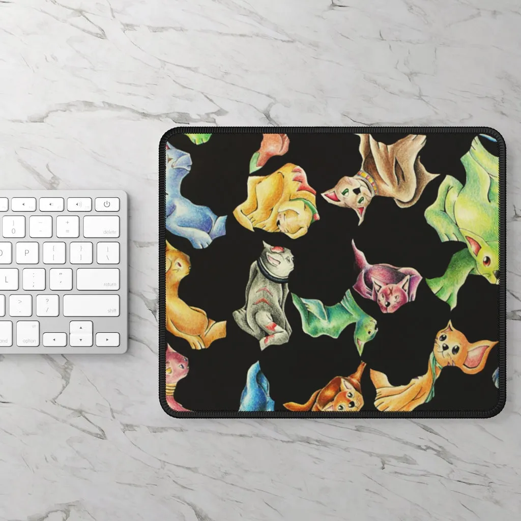 Cat Pattern Gaming Mouse Pad