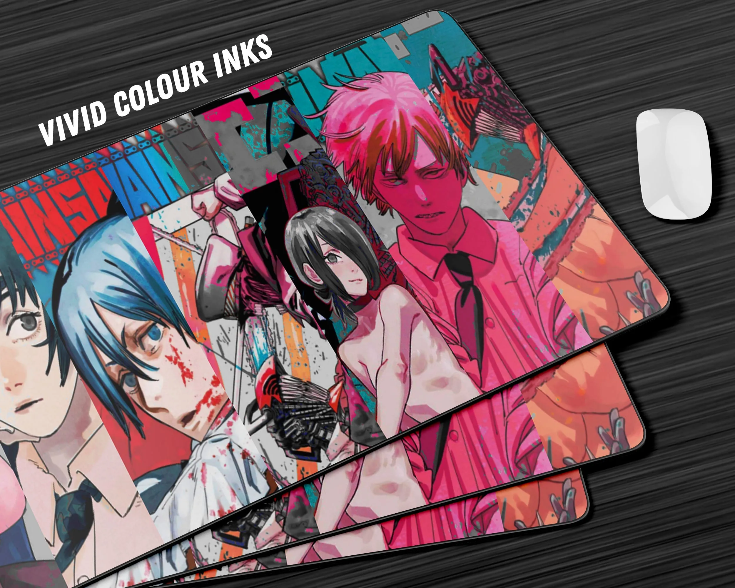 Chainsaw Man Manga Collage Gaming Mouse Pad