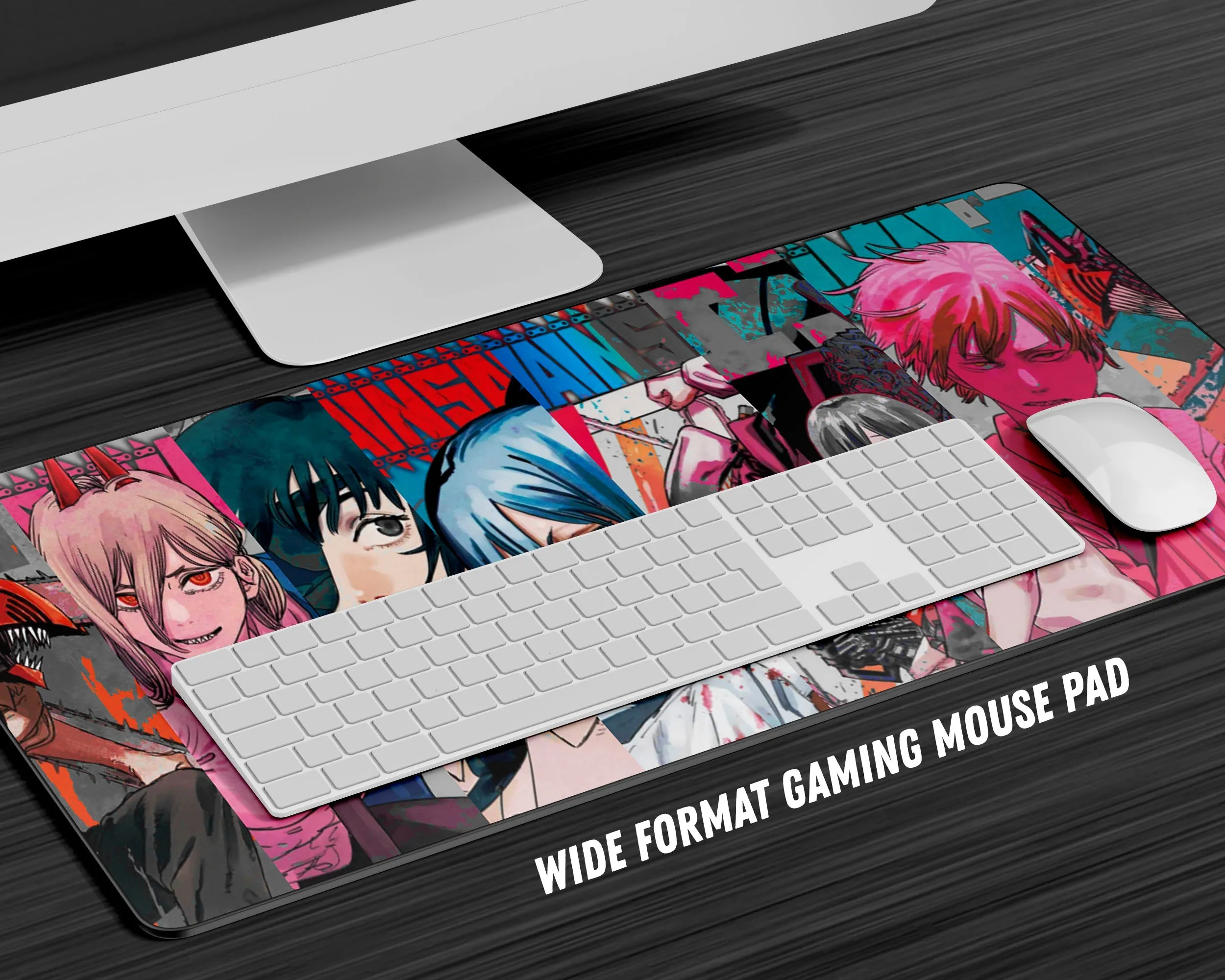 Chainsaw Man Manga Collage Gaming Mouse Pad