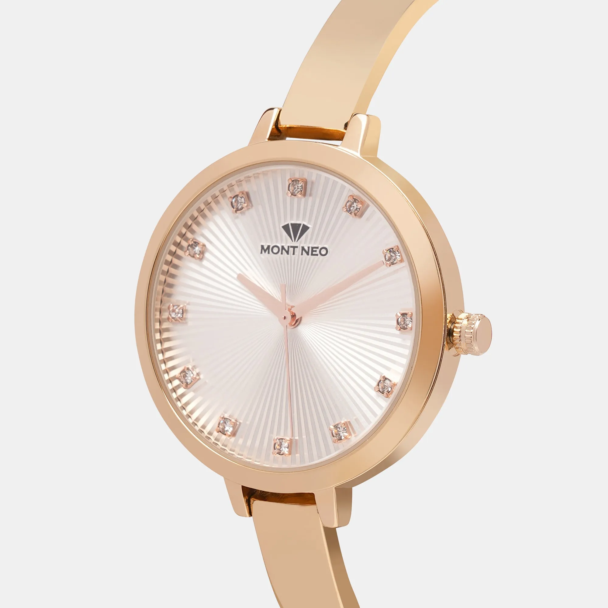 Charming Rose Gold Analog Women Stainless Steel Watch 9004T-M3307