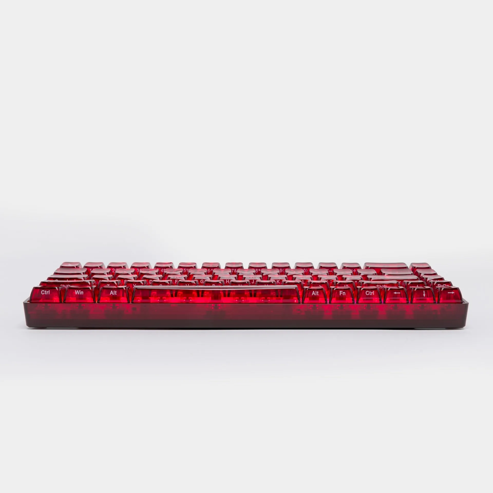 CLEAR RUBY Base 65 Keyboard (White Flame Switch)