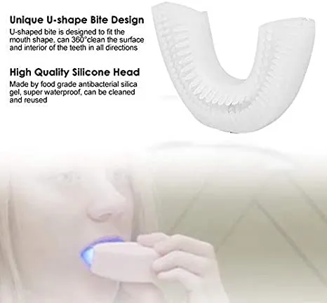 Clear Silicone Replacement U-Shaped Toothbrush Heads