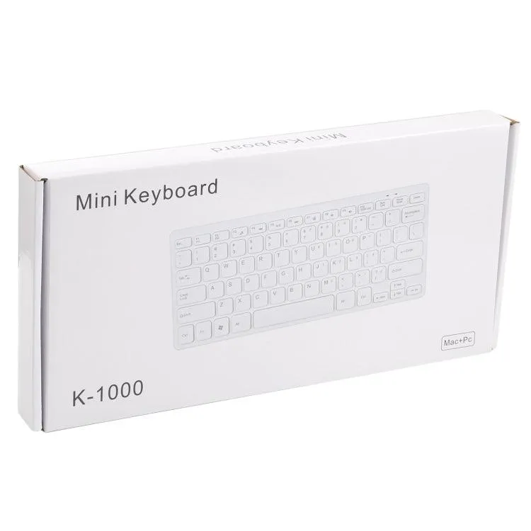 Compact German Mini Wired Keyboard with Ultra-thin Design