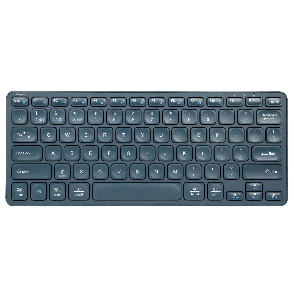 Compact Multi-Device Bluetooth® Antimicrobial Keyboard (Blue)