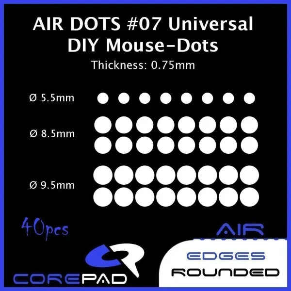 Corepad Skatez AIR Mouse Feet - #07 Universal DIY Dots