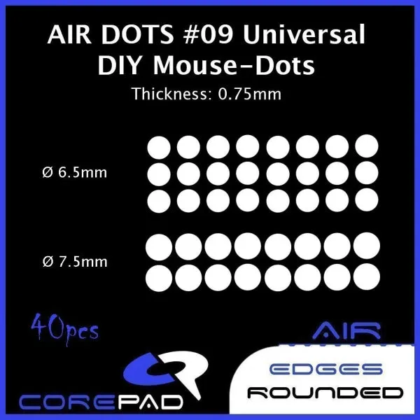 Corepad Skatez AIR Mouse Feet - #09 Universal DIY Dots