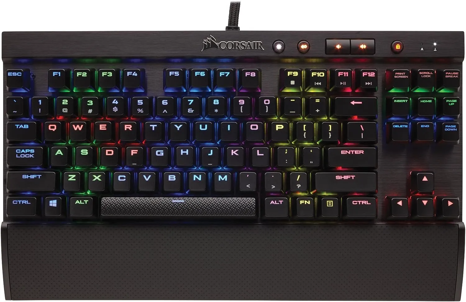 Corsair CS-CH-9110014-NA K65 RGB Rapidfire Compact Wired Mechanical Gaming Keyboard, Cherry MX Speed