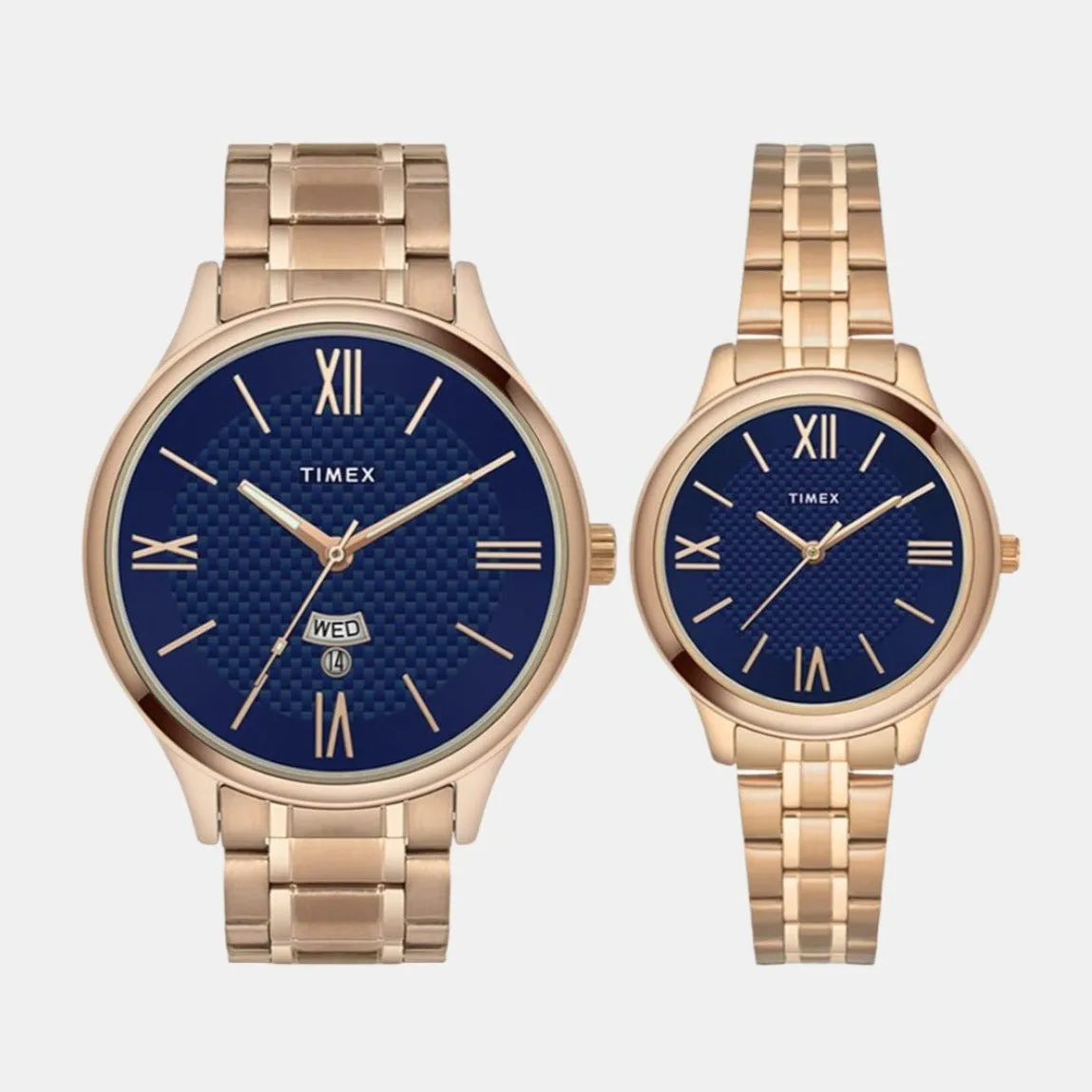 Couple Blue Analog Stainless Steel Watch TW00PR284