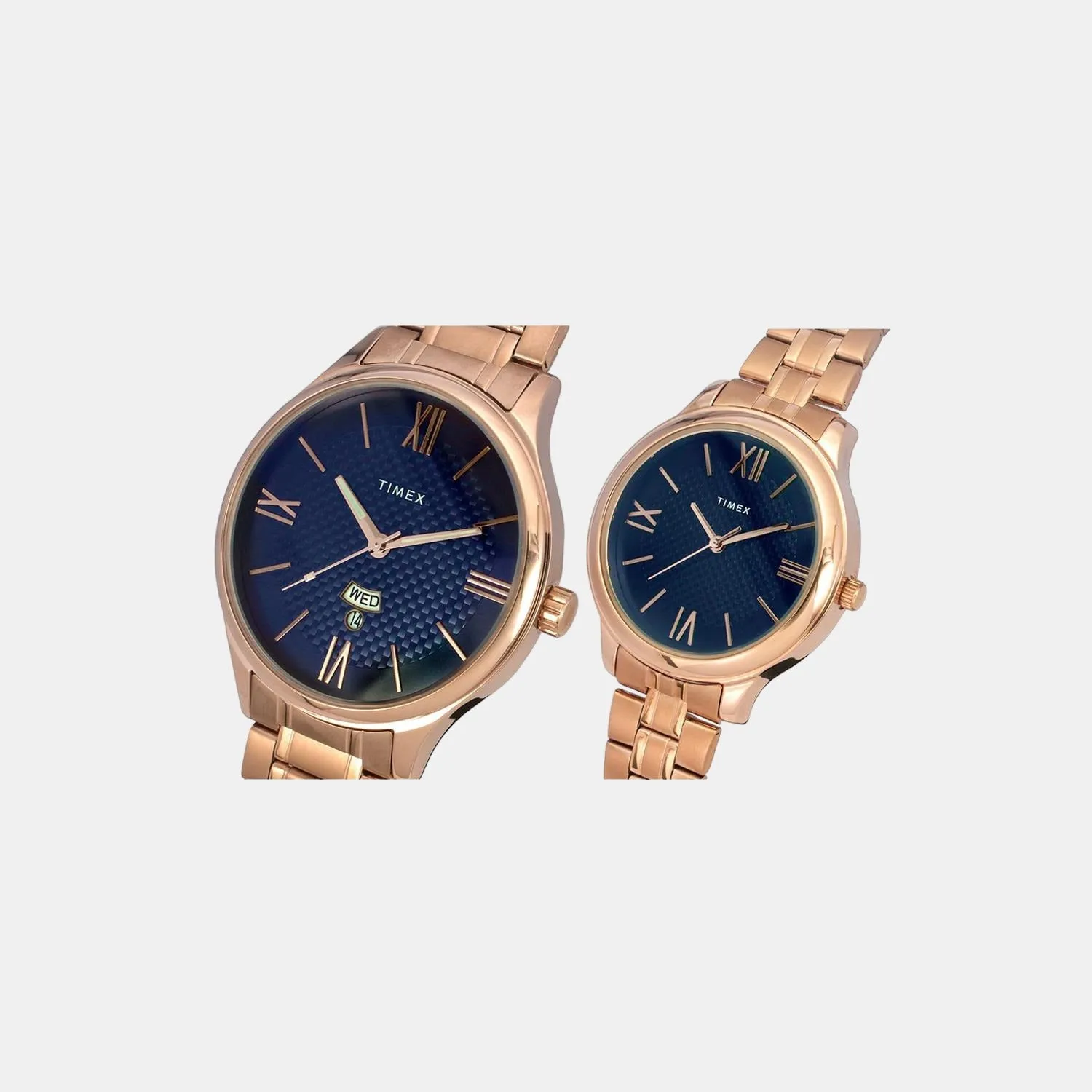 Couple Blue Analog Stainless Steel Watch TW00PR284