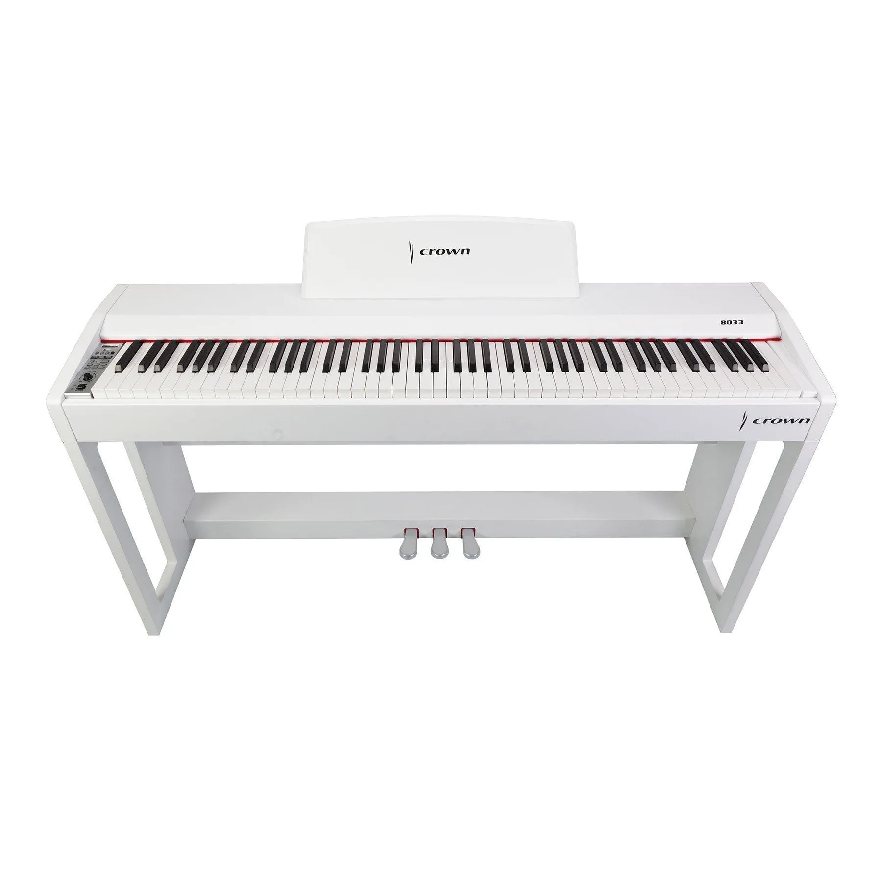 Crown 88-Key Hammer Action Compact Digital Piano (White)