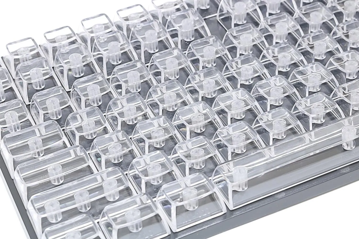 Crystal Clear Custom Keycap Set for MX Mechanical Keyboards - 132 Keys for Personalization