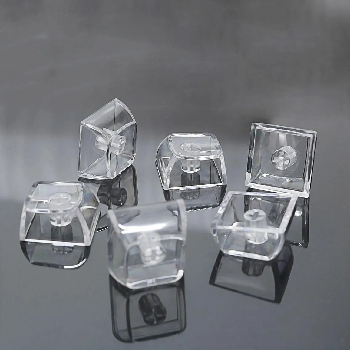 Crystal Clear Custom Keycap Set for MX Mechanical Keyboards - 132 Keys for Personalization