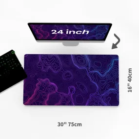 Custom Mouse Pads 30"x16" Gaming Mouse Pad Topographic Map Vector Background Extend Mouse Pad.