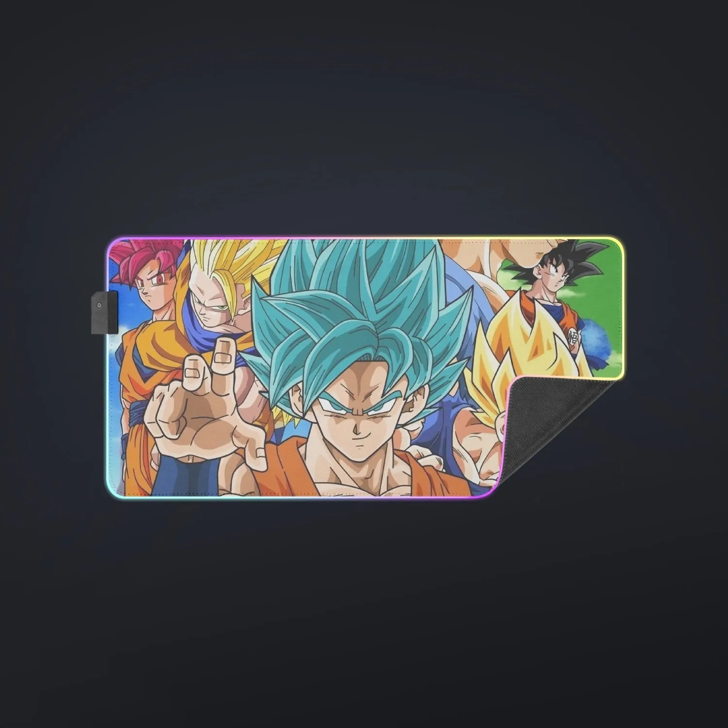 DBZ Goku Saiyan God Blue SSGSS Whis Symbol Cool Design cool LED  Mouse Pad