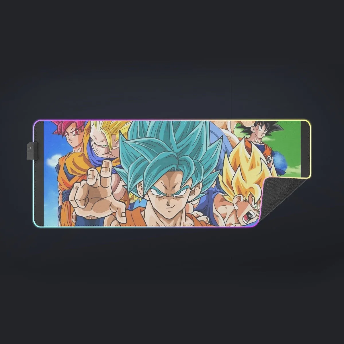 DBZ Goku Saiyan God Blue SSGSS Whis Symbol Cool Design cool LED  Mouse Pad