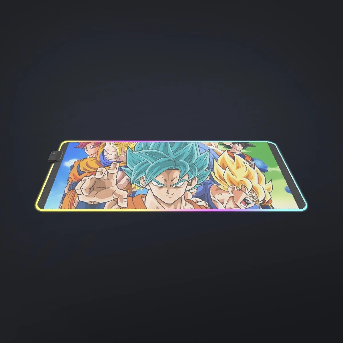 DBZ Goku Saiyan God Blue SSGSS Whis Symbol Cool Design cool LED  Mouse Pad